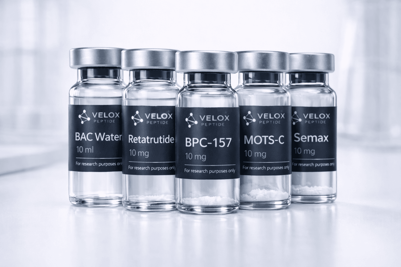 Complete Bio Hacker Stack (Retatrutide + BPC-157 + MOTS-C + Semax) – 99.1% purity research peptide