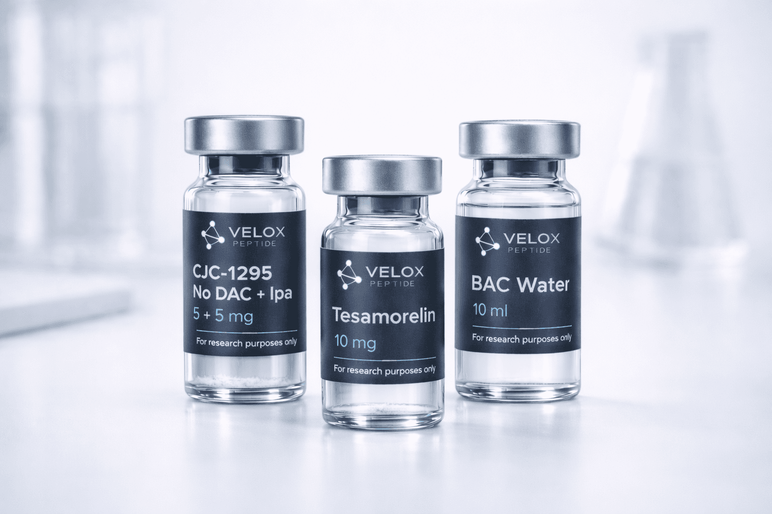 Growth Hormone Stack (CJC-1295 + Ipamorelin + Tesamorelin) – 99.1% purity research peptide