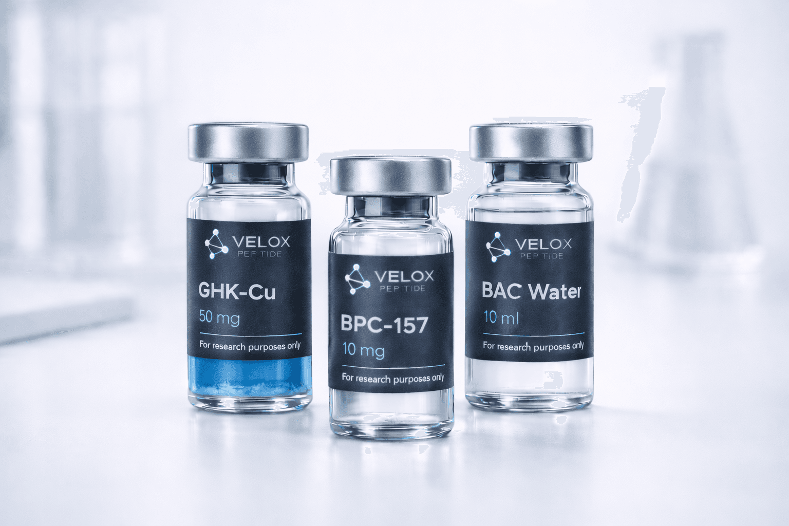 Skin Repair Stack (GHK-Cu + BPC-157) – 99.0% purity research peptide